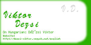 viktor dezsi business card